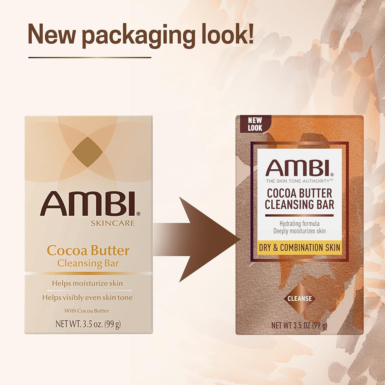 Ambi Skin Care Cleansing Bar Soap with Cocoa Butter to Restore Skin'S Natual Moisturize Balance, Helps Visibly Even Skin Tone, Washes Away Surface Impurities, Chocolate, 3.5 Oz