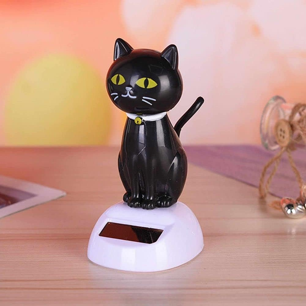 Solar Cat Toy Doll Dancing Cat Figure Car Ornament,Dancing Toys Ornaments Solar Powered Car Dashboard Interior Decoration Desktop Decor Kids Gift Window Party Car Desk Home image number 1