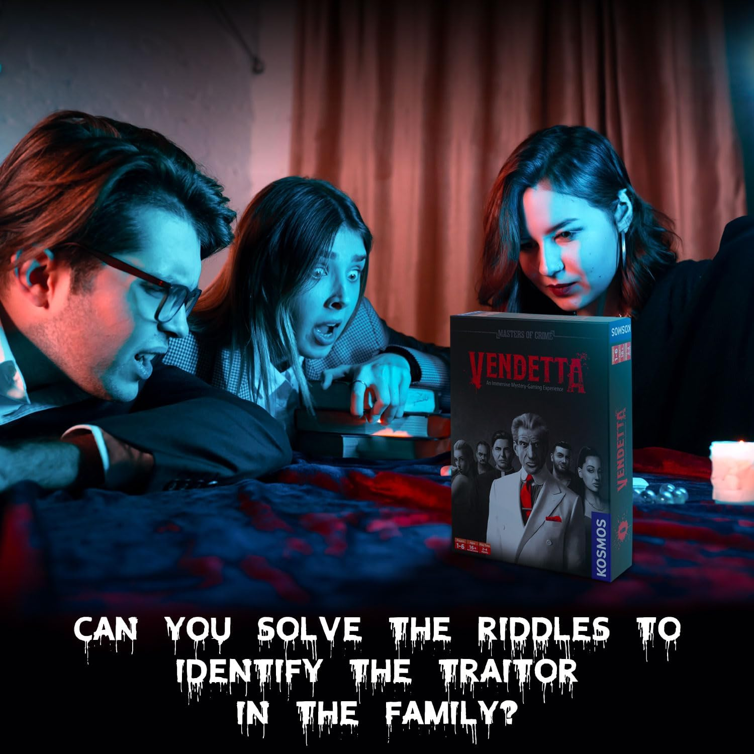 Thames & Kosmos Masters of Crime: Vendetta | Murder Mystery Game | Mafia | Co-Op Game | 1+ Players | Ages 16+ image number 5