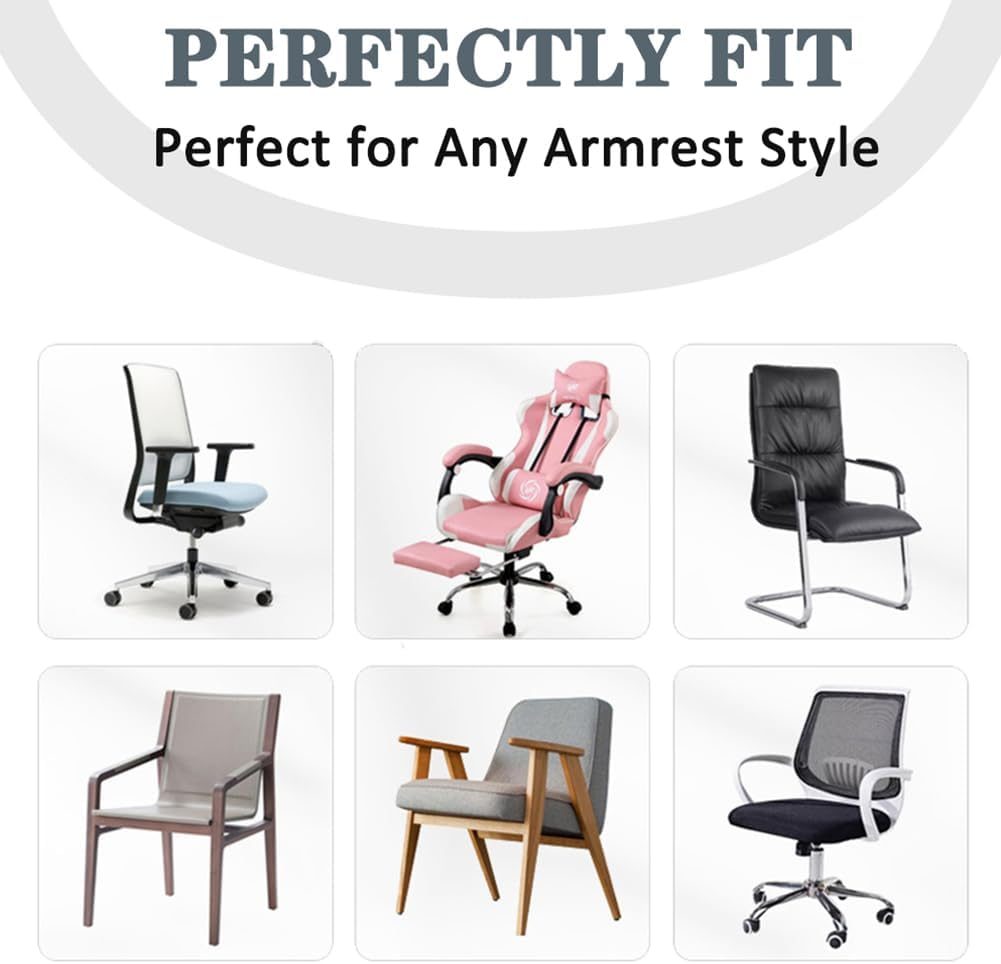 2 Pack Office Chair Armrest Pads Covers,Arm Rest Pad with Memory Foam Elbow Pillow for Forearm Pressure Relief, Arm Rest Covers for Office Chairs, Wheelchair, Comfy Gaming Chair (Pink) image number 4