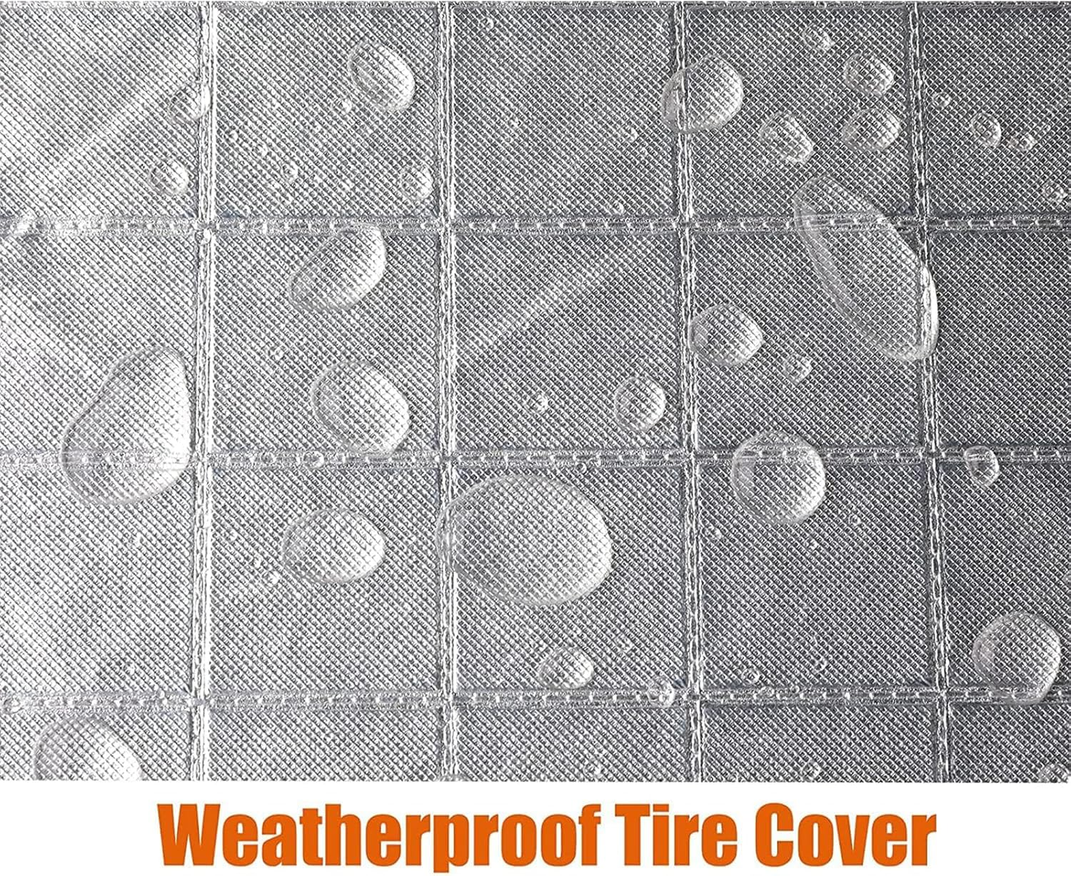 4-Piece Tire Covers - Waterproof, Dustproof Aluminum Film, Anti-Uv Spare Wheel Protectors with Hooks for Car, RV, SUV, Truck, and Trailer (Fits 45-56 Cm Tire Diameter) - Silver image number 2