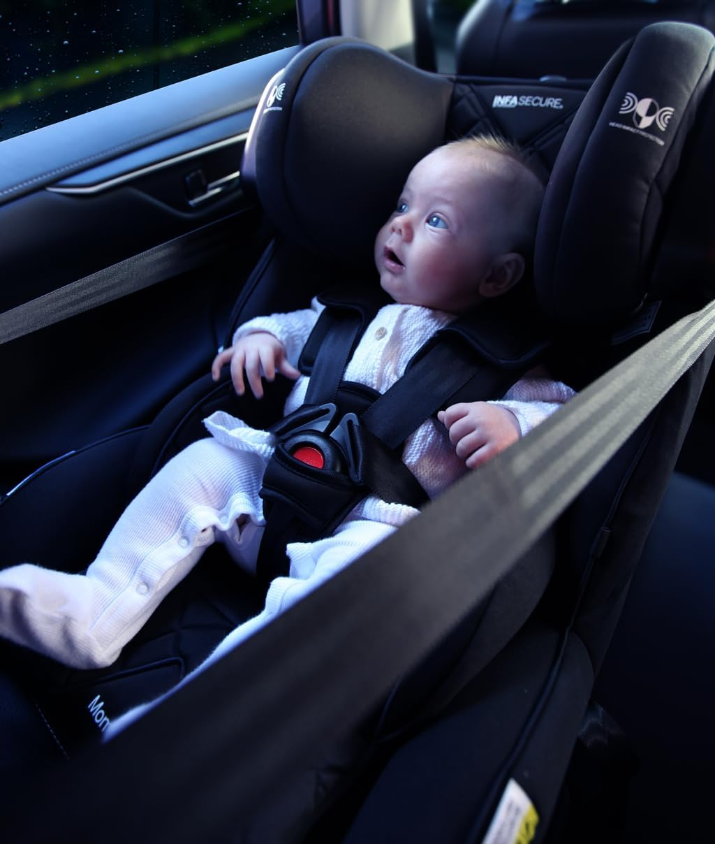 Infasecure CS8813MO Momentum More Convertible Car Seat, Isofix Compatible, Extended Rearward Facing to 30 Months, Suitable from Newborn to 4 Years Old, Midnight