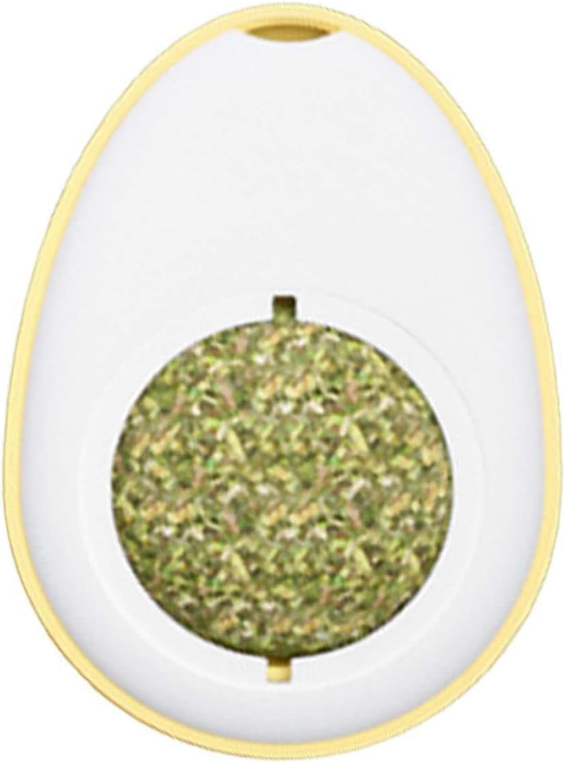 Catnip Ball Toy,Boiled Egg Shape Cat Nips Organic Ball Edible Kitten Toys - Spinning Mint Balls, Edible Cat Catnip Toys, Catnip Licking Ball, Cat Wall Treats Kitten Chew Toys image number 1