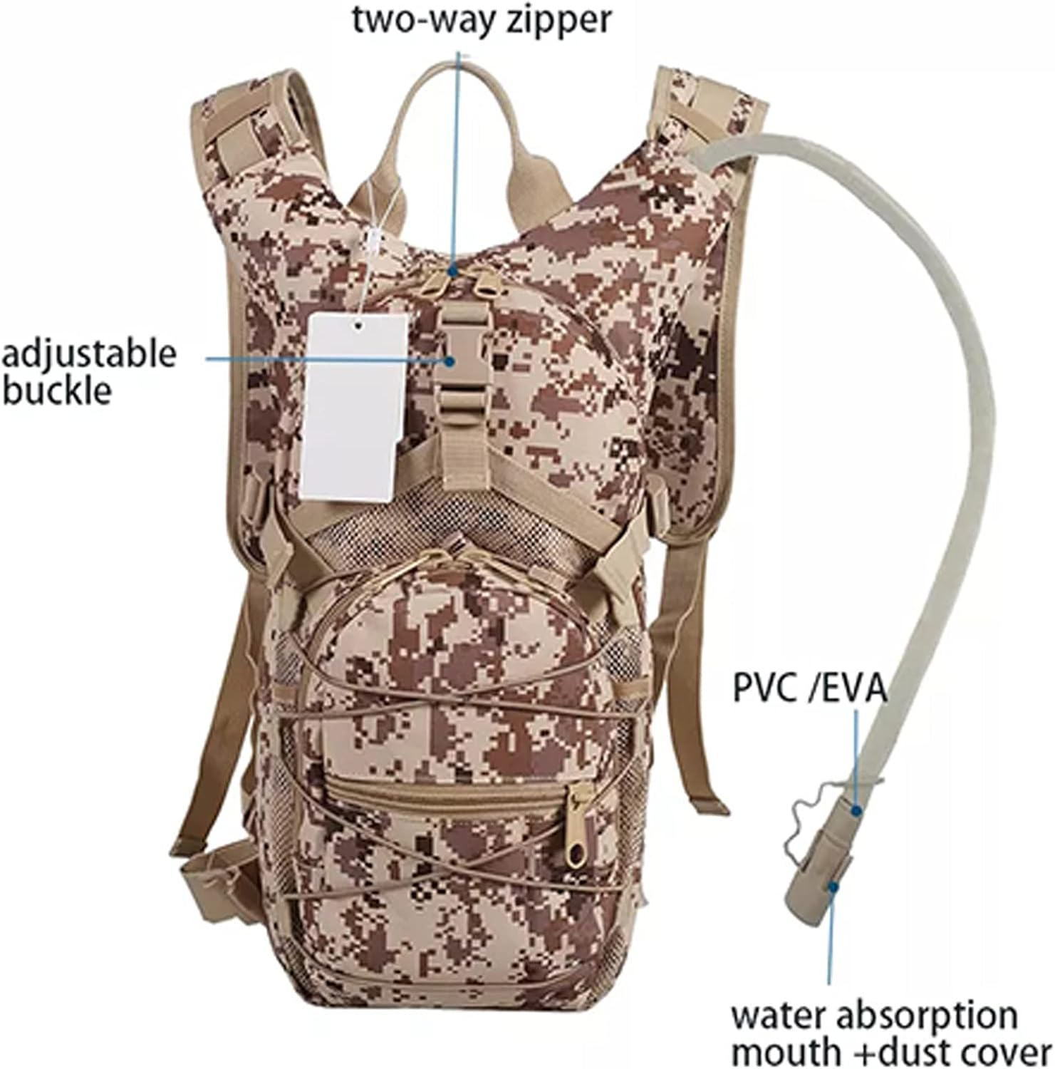 Hiking Backpack 15L Ultralight Molle Tactical Backpack 800D Oxford Military Hiking Bicycle Backpack Outdoor Sports Cycling Climbing Bag,6,One Size image number 5