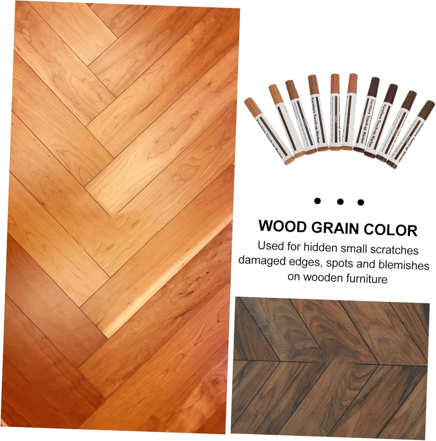 GARVALON Furniture Scratch Repair Kit 10Pcs Colorful Paint Markers Touch-Up Pen