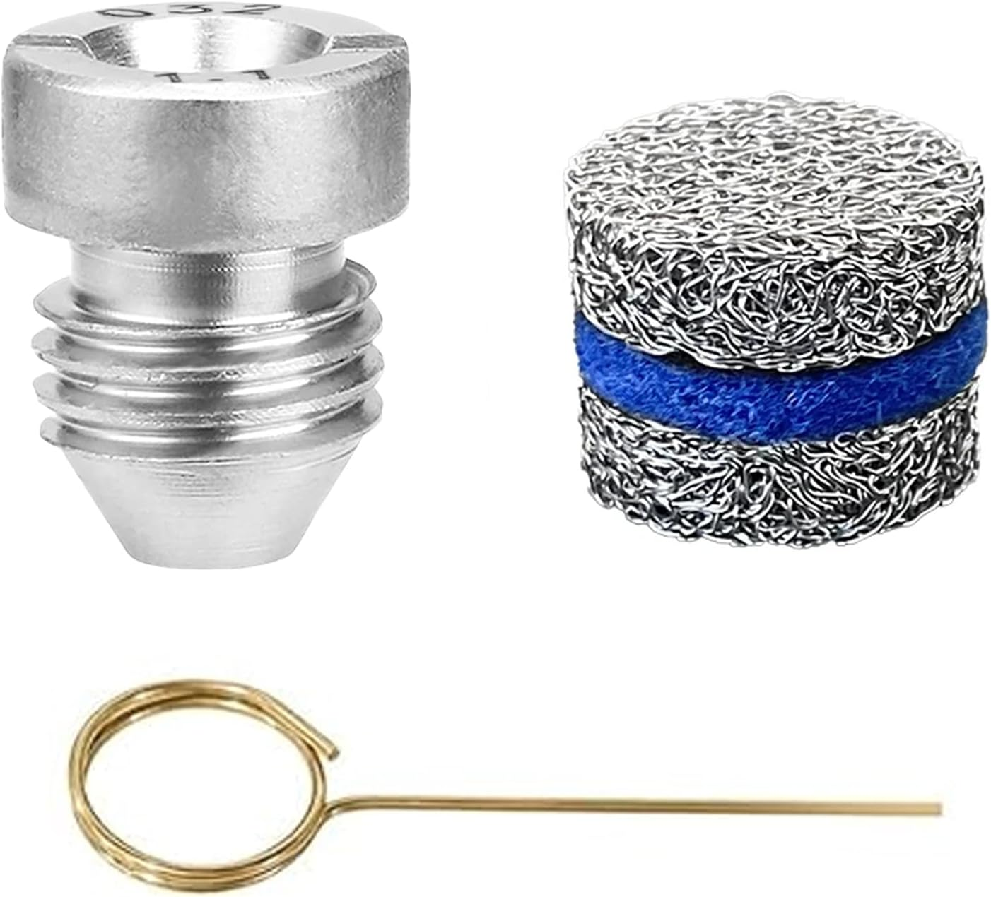 SITIMIMIL 3 Pieces 1.1 Mm Foam Cannon Orifice Nozzle and Foam Maker，Replacement Thread Nozzle Tips and Mesh Filter for Snow Foam Lance, with Cleaning Needle，3000Psi