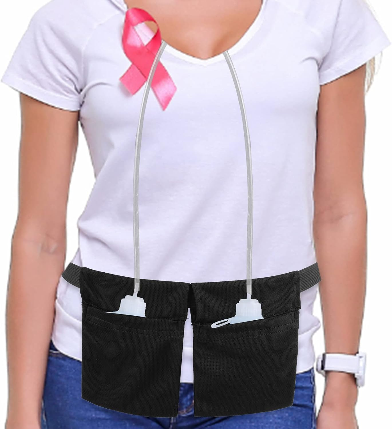 Thinp Drain Holder after Tummy Tuck, Adjustable Mastectomy Drain Holder Shower Bag Masectomy Surgery Recovery for Breast Mastectomy Breast Reduction Augmentation Tummy Tuck Post Surgery Supplies image number 5