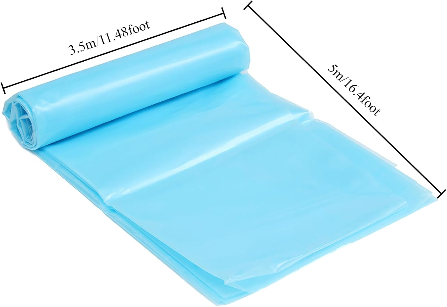Pond Liner HDPE 0.2Mm Thick Light Blue for Fish Ponds Garden Fountains (3.5X5M/11.48X16.4Ft) image number 3