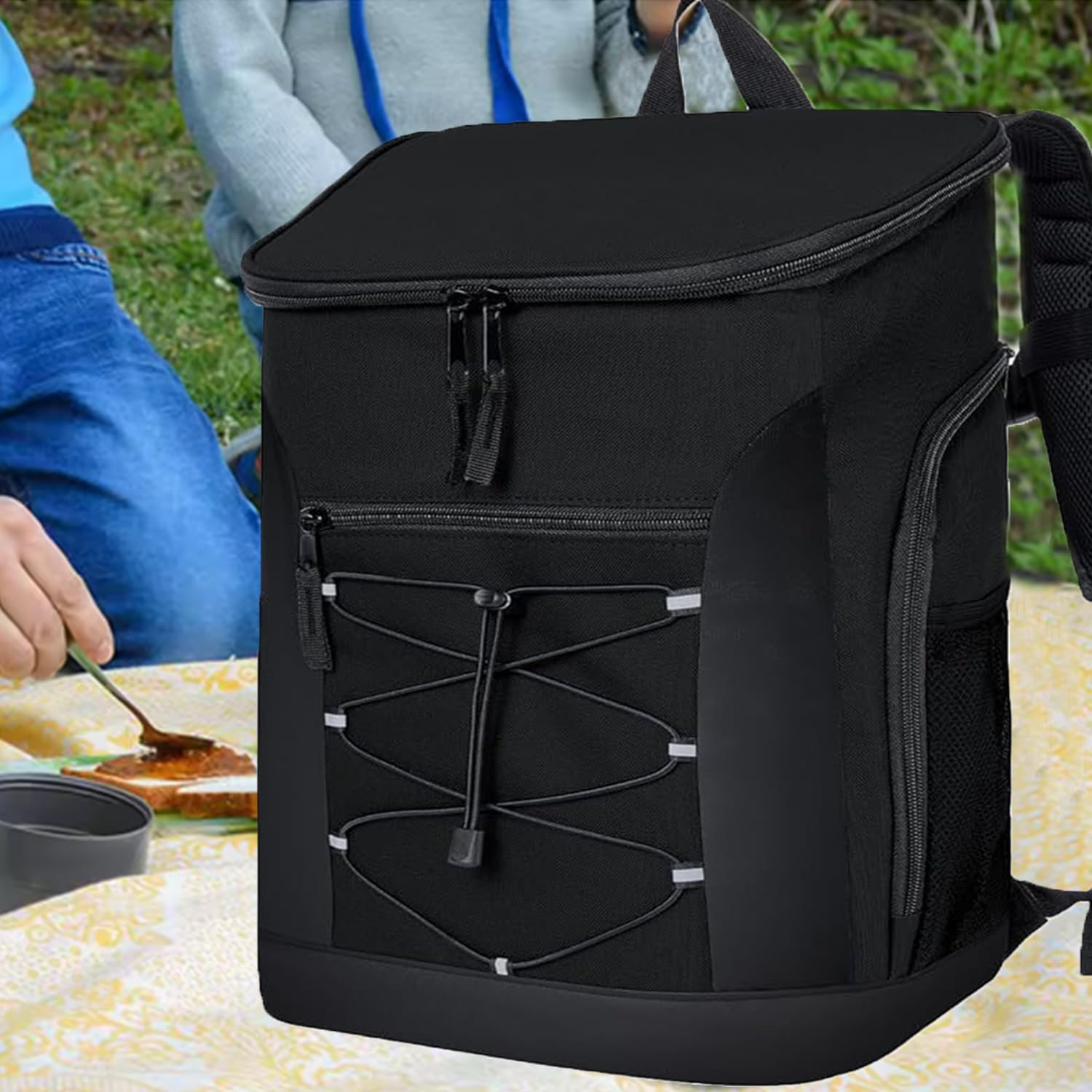 Roczential Picnic Backpack, Large Comfort Insulated Cooler Backpack, Backpack Cooler Insulated and Leakproof, Camping, Beach Fishing Travel Outdoor Leakproof Cooler Backpack 30L image number 3