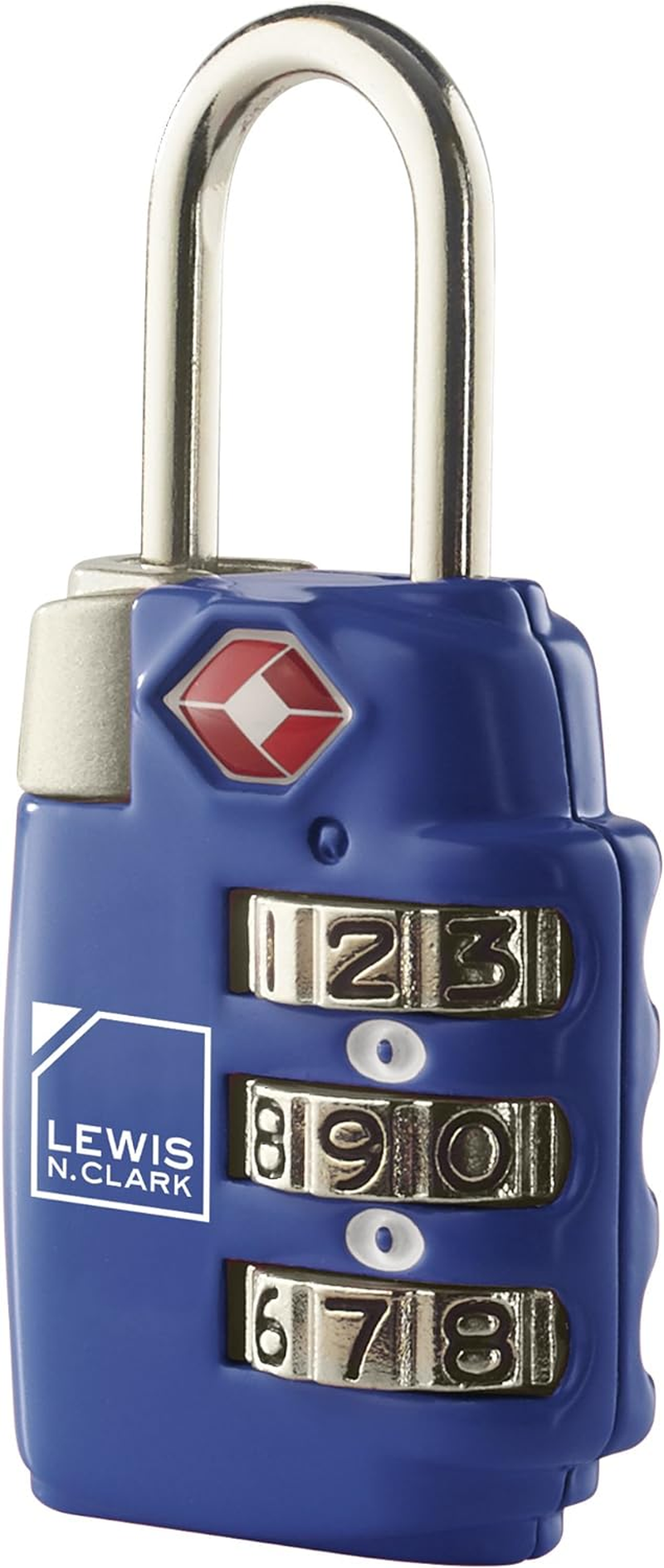 Lewis N. Clark TSA 3 Dial Combination Lock, Red