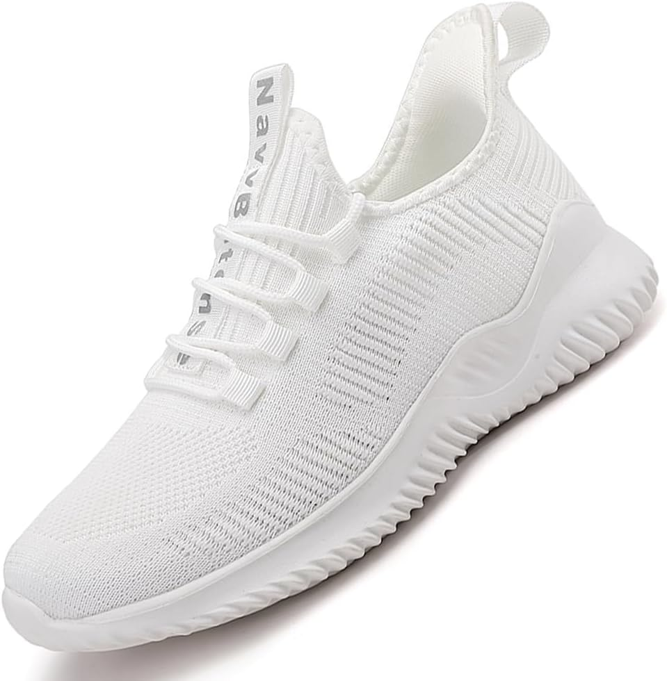 Men'S Running Shoes Non Slip Walking Sneakers Sports Fashion Casual Dress Footwear Mesh Breathable Lightweight Tennis Gym Athletic