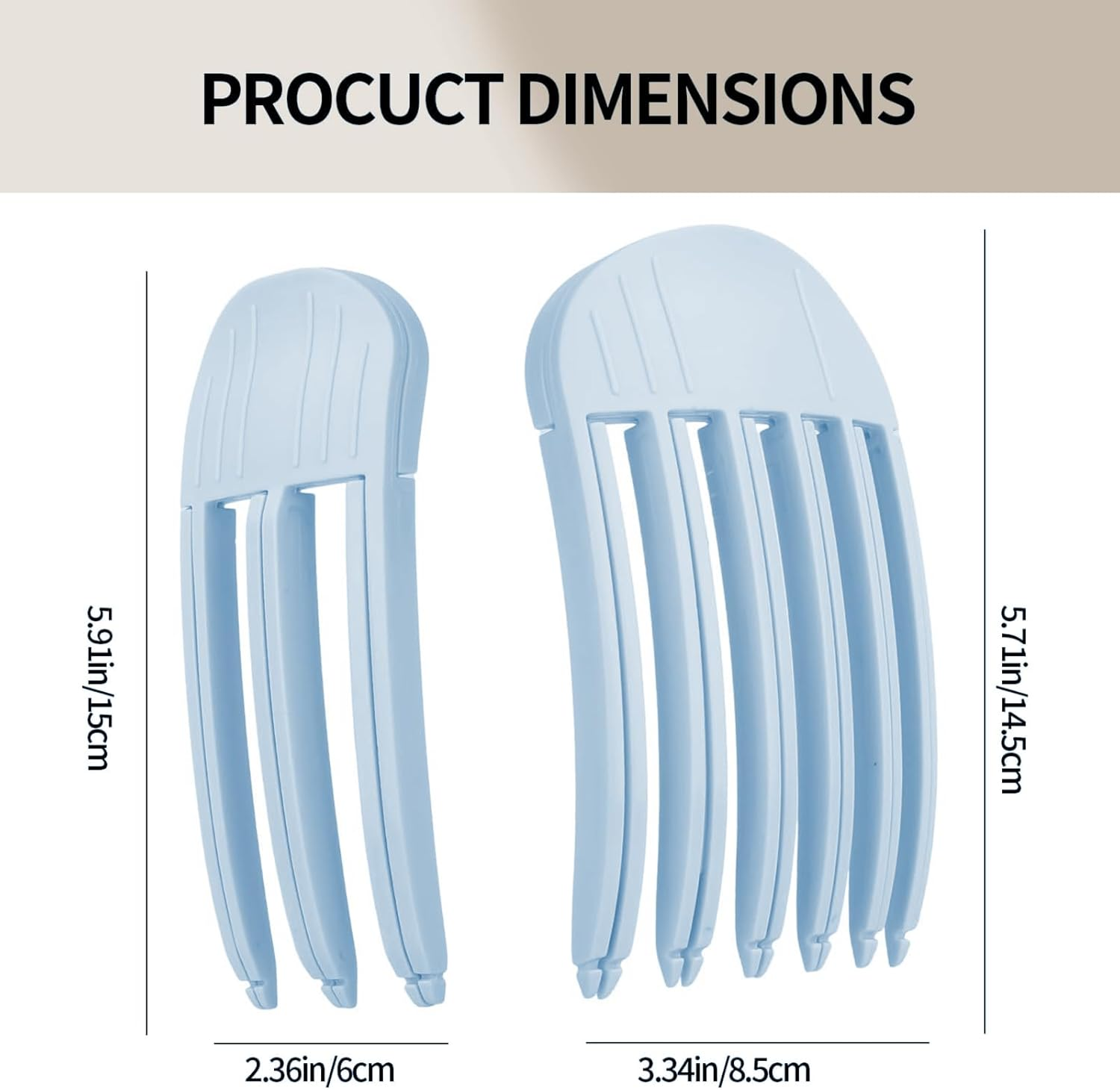 TELAIN Wind Shaping Comb Set 2 Pieces, Volume Comb for Effortless Hair Styling, Unisex Hair Tool for Voluminous and Beautiful Pony Hairstyles in Minutes image number 4