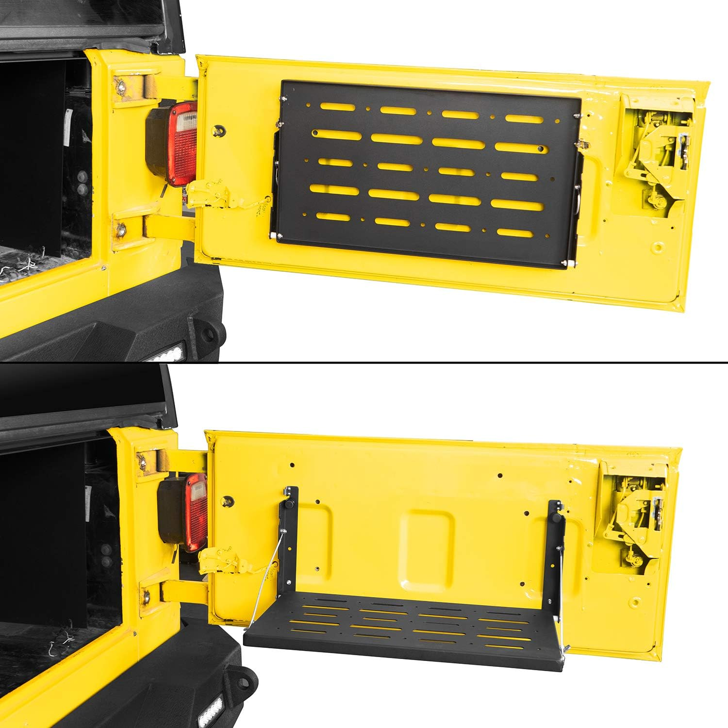 U-Box Wrangler Tailgate Table Foldable Cargo Shelf Camping Storage Compatible with 1997-2006 Jeep TJ Wrangler image number 1