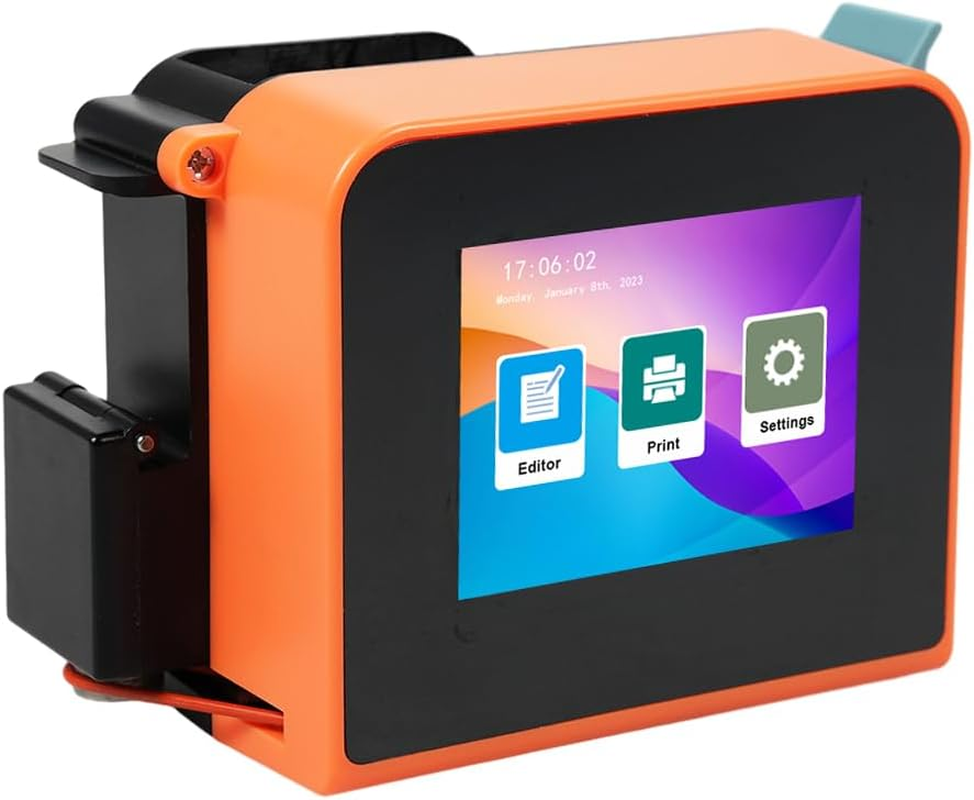 Mingzhe Inkjet Printer Mini Handheld Printer Portable 600DPI High Definition Inkjet Code Printer with 2.4Inch LED Touchscreen and Quick-Drying Ink Cartridge for Label/Production