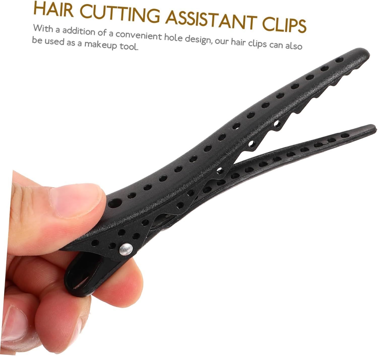 HAKIDZEL 6Pcs Hair Styling Clips Salon Hairdresser Sectioning Clips with Convenient Hole Design for Makeup Durable and Reliable for Various Hairstyles and Hair Types image number 1