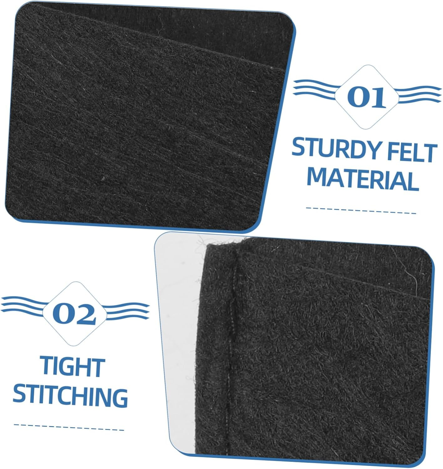 3Pcs Nonwoven Plant Nursery Pots Liner for Balcony Hanging Flower Baskets and Space-Saving Felt Garden Troughs for Convenient Gardening Spaces image number 1