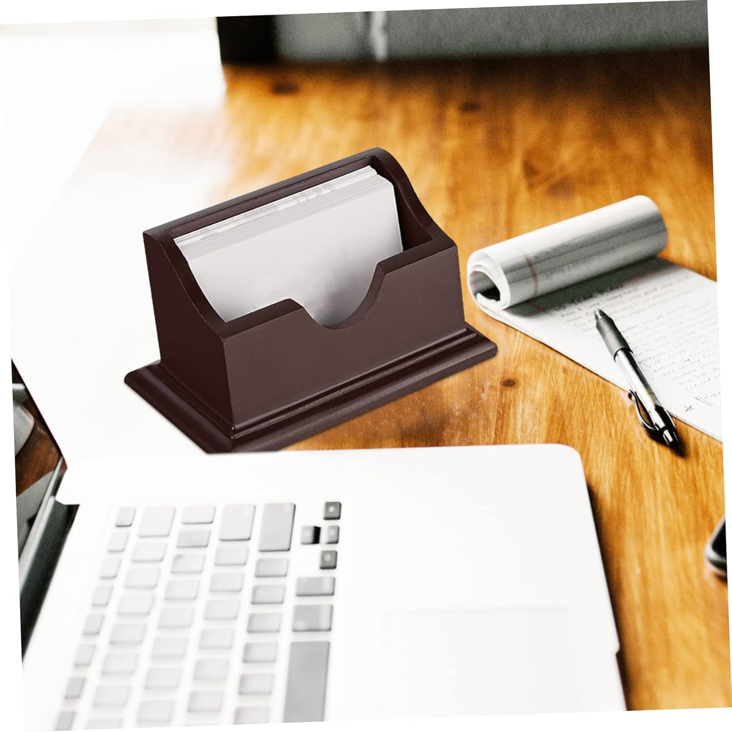 STOBOK 2Pcs Business Card Holder Multi-Grid Cards Storage Container Office Supply Desk Accessories image number 4