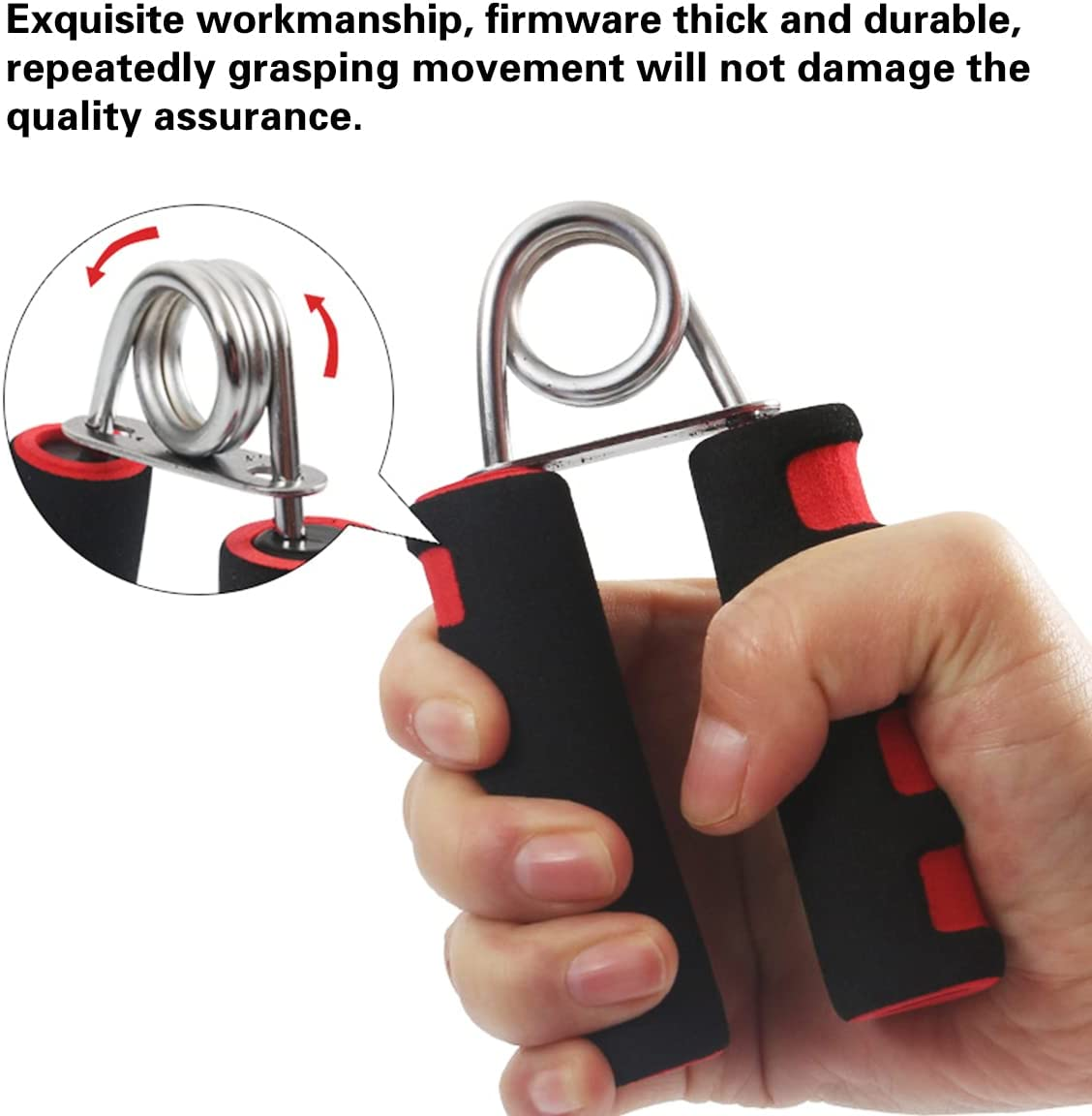 2 Pack Handle Holder, Finger Clamp, Hand Soft Foam Manual Exerciser - Rapid Increase of Wrist, Forearm and Finger Strength Exercise Equipment image number 1