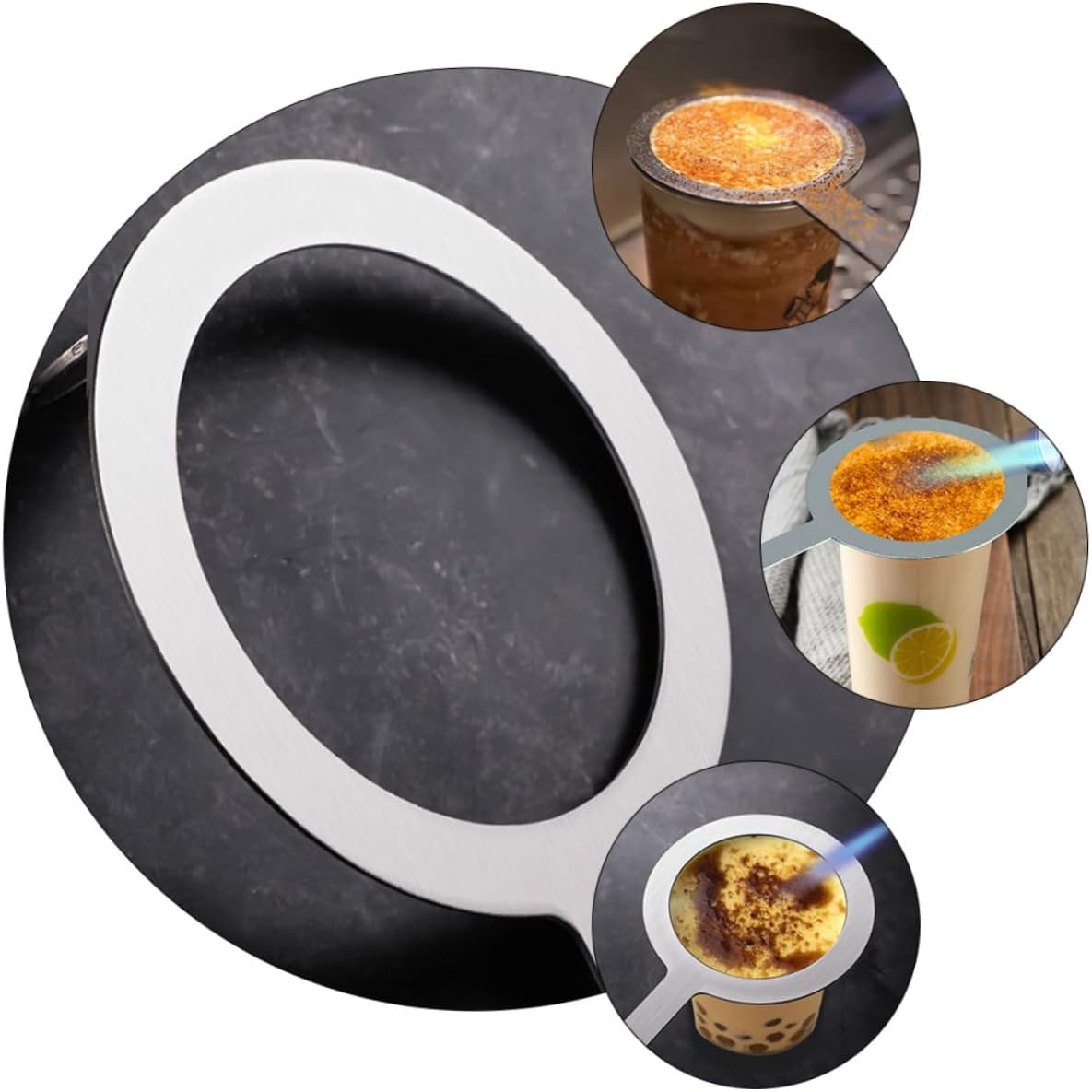 NAMOARLY 4Pcs Rust-Proof Stainless Steel Milk Tea Cup Rim Covers Handle 98Mm Diameter Baking Cup Rings Practical Multipurpose Baking Accessories for Home and Cafe image number 6