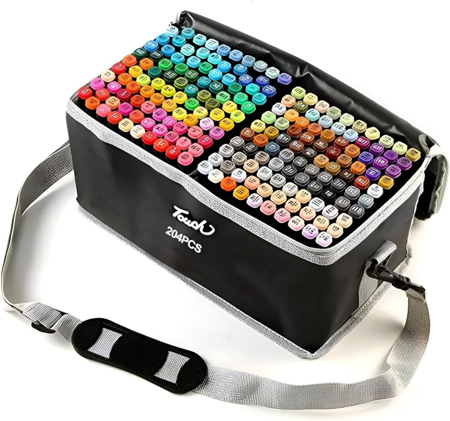 Cyperever 204 Alcohol Markers Set: Brush & Dual Tip Professional Markers with 204 Colours Marker Pen, Storage Bag & Strap - Alcohol-Based for Drawing/Adult Coloring (Skin Tones) image number 1