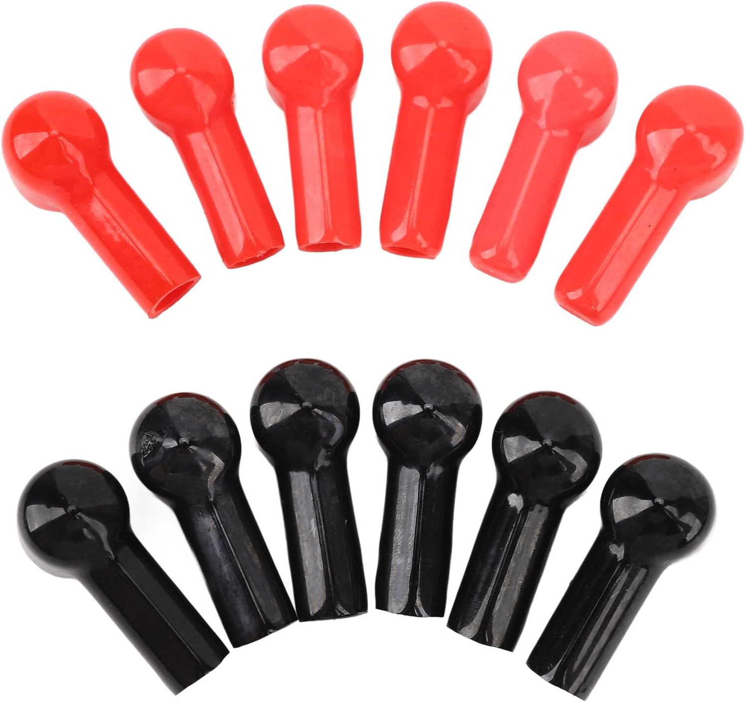 12Pcs Battery Terminal Cable Lug Cover Cap, Insulating Boot Set, Easy Installation, Long Lasting Use, Includes 6 Red 6 Black, for Almost Any Application and Vehicle image number 2