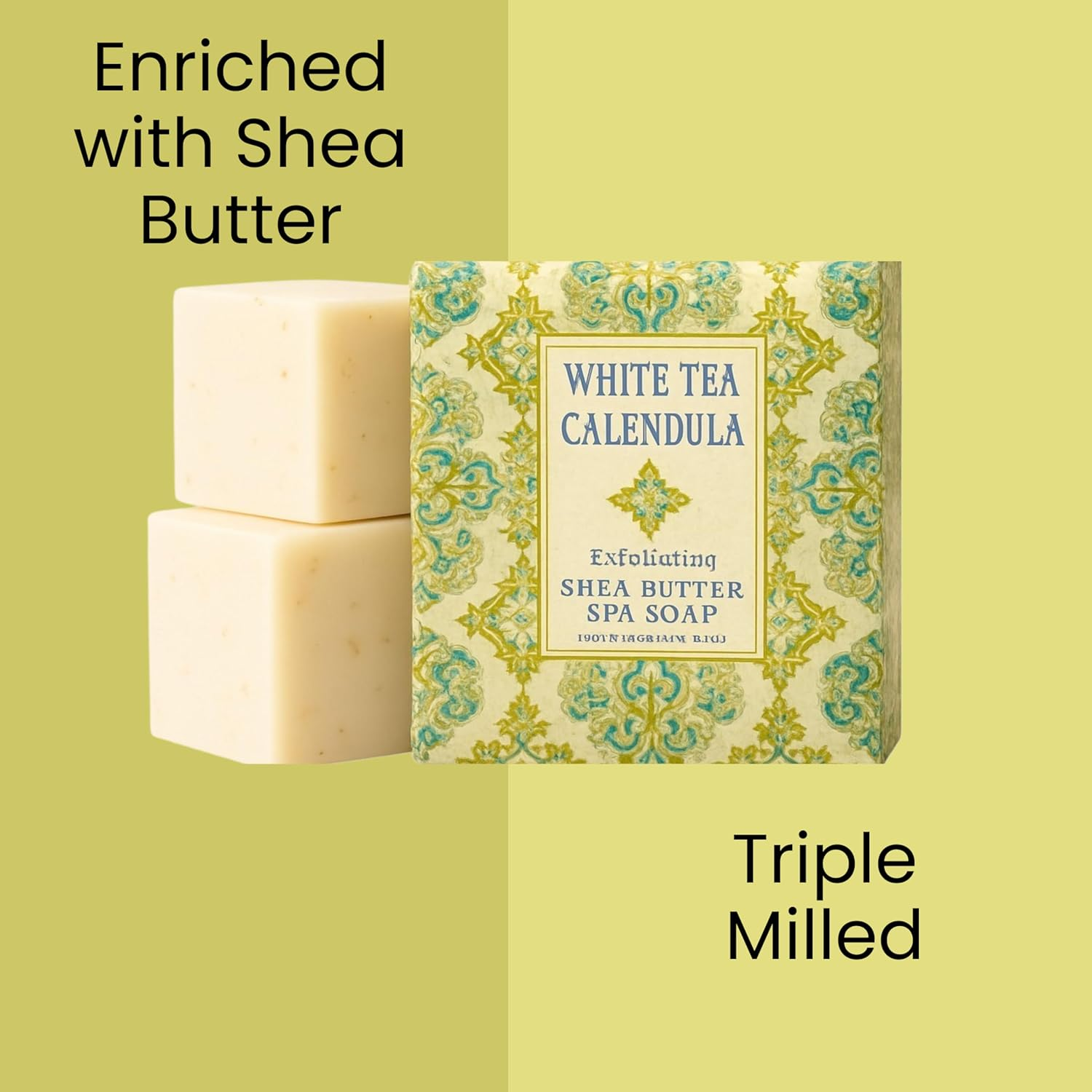 Greenwich Bay Mini Botanical Soap Bars 12 Pack &ndash; 1.9 Oz Each &ndash; Scented Guest Soaps for Airbnb, Spa, Hotel, Salon, or Bath &ndash; Individually Wrapped Elegant Travel Size Bars White Tea Calendula image number 1