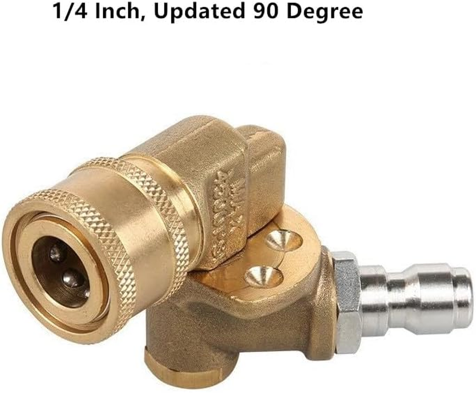180&deg; Swivel Joint High Pressure Washer Wash Water Nozzle 1/4 Quick Connection for Cleaning Car Wash Machine Accessories image number 3