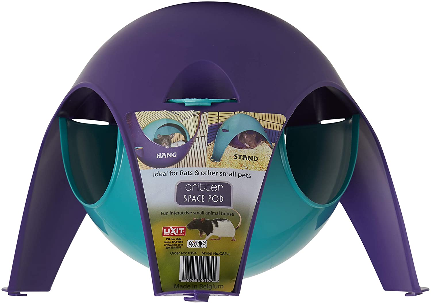 Lixit Critter Space Pod, Perfect for Small Animals, Large