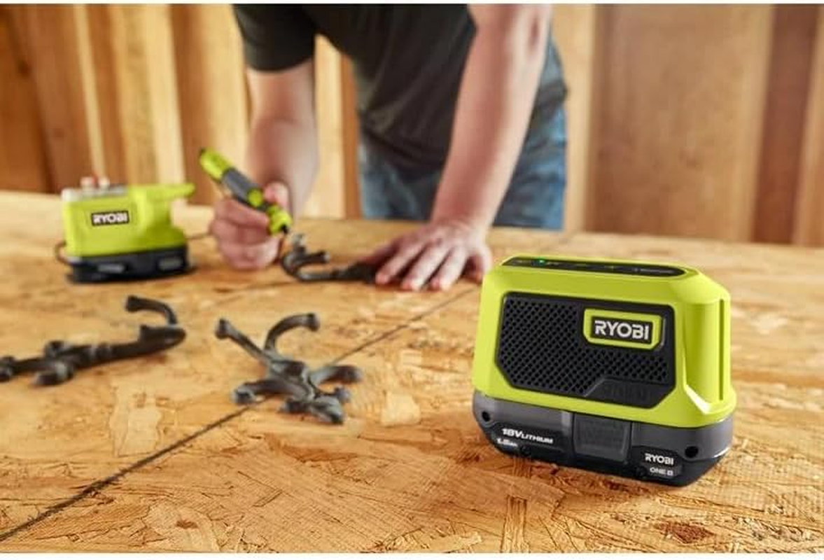 RYOBI 18 V ONE+ Battery Bluetooth Box Mini RBTM18-0 (Output Power 5 Watt, Speaker Diameter 44 Mm, without Battery and Charger) image number 1