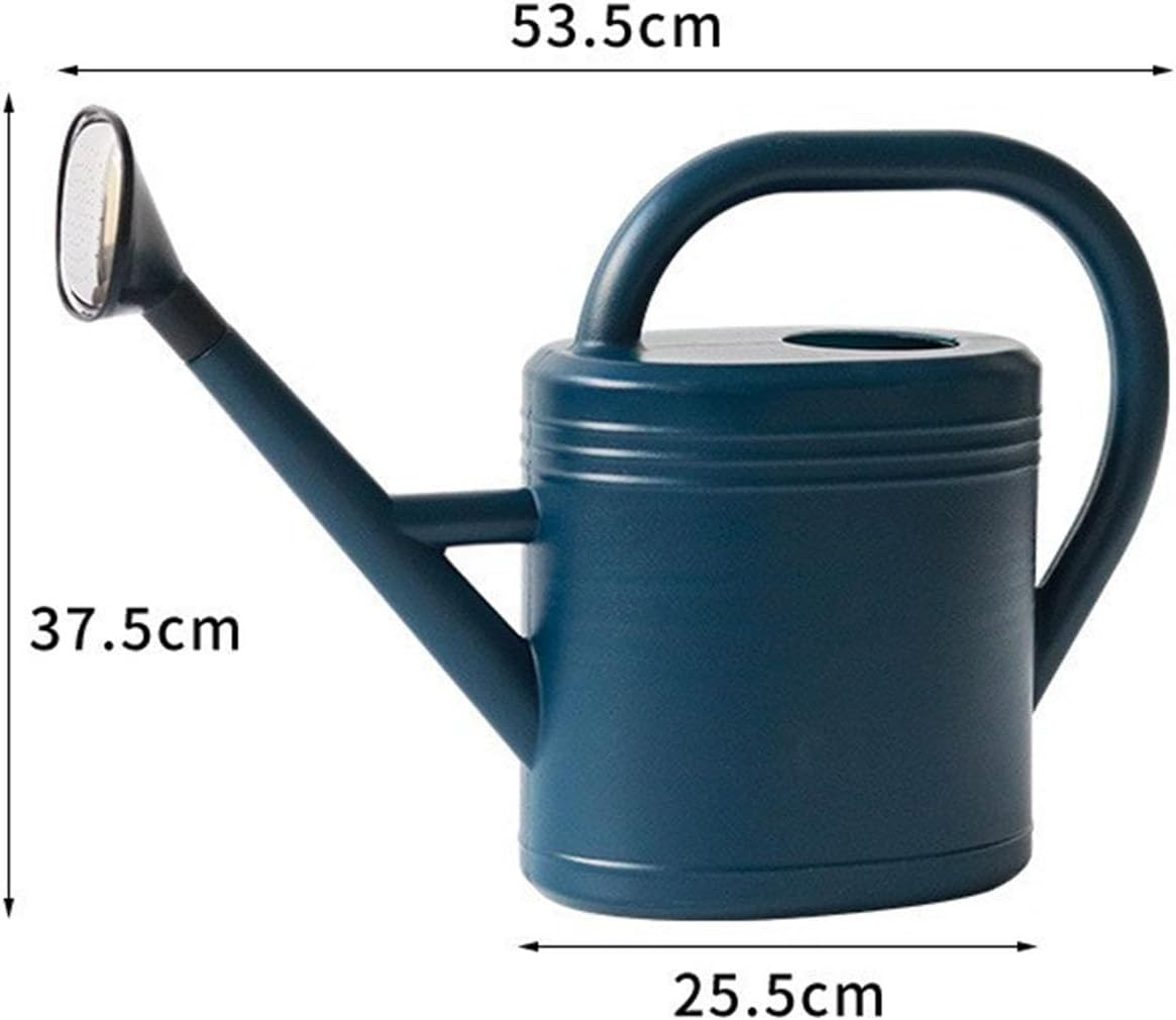 8L Plastic Watering Can, Large Capacity Long Spout Thickened Planting Bottle with Advanced Shower Head, for Home Garden (Blue) image number 2