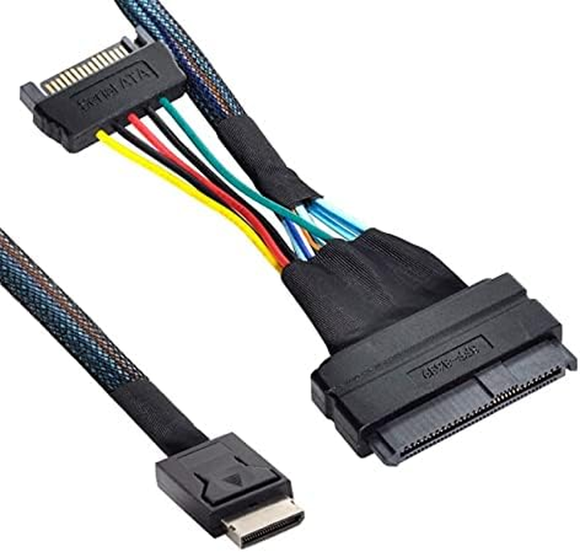 Cablecc Oculink SFF-8611 to U.2 U.3 SFF-8639 NVME Pcie Pci-Express SSD Cable for Mainboard SSD image number 3