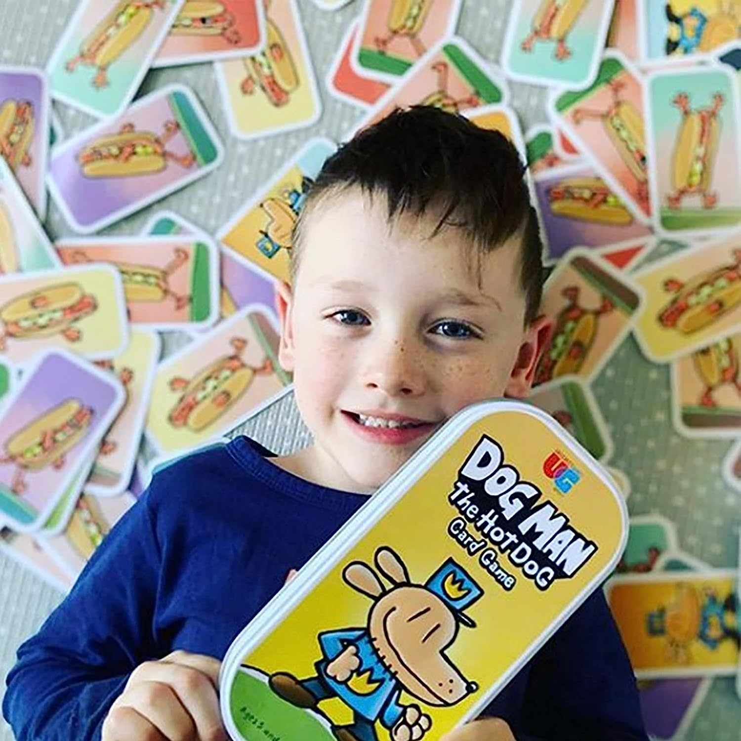 University Games the Hot Dog Card Game for Ages 5 and Up, 2 to 4 Players Based on the Dog Man Books by Dav Pilkey (07011), Yellow image number 6