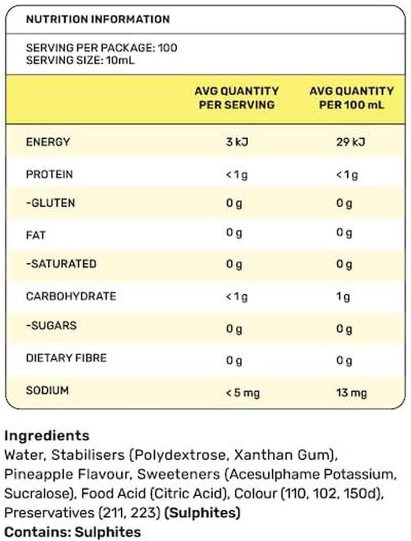Zerup Zero Sugar Pineapple Flavoured Syrup 1L Bottles, Sugar Free Syrup, Pineapple Flavour Drink Mix, Low Calorie Flavourings for Milk Shakes, Cocktails, Teas, Gluten Free, Keto Friendly, Halal