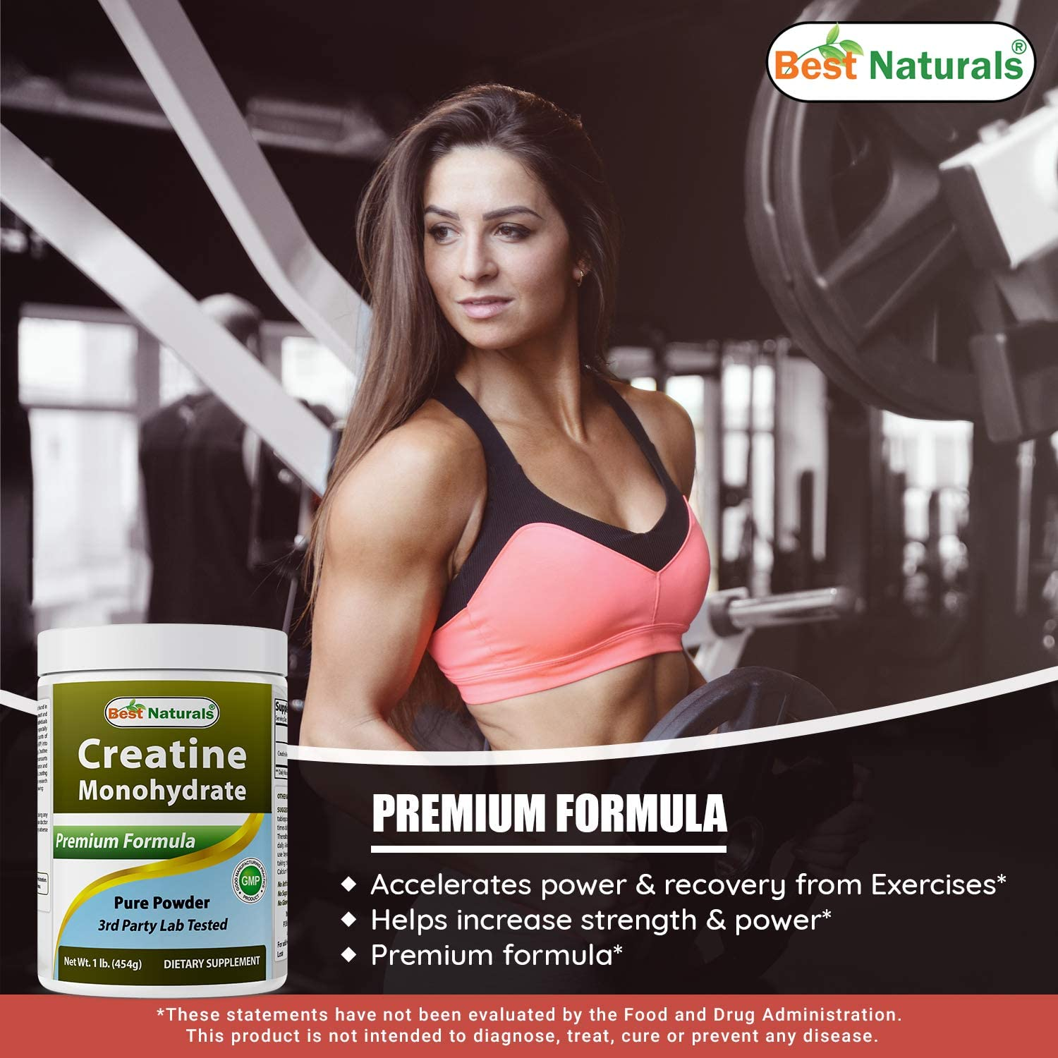 Best Naturals Creatine Monohydrate 1 Lb Powder image number 5