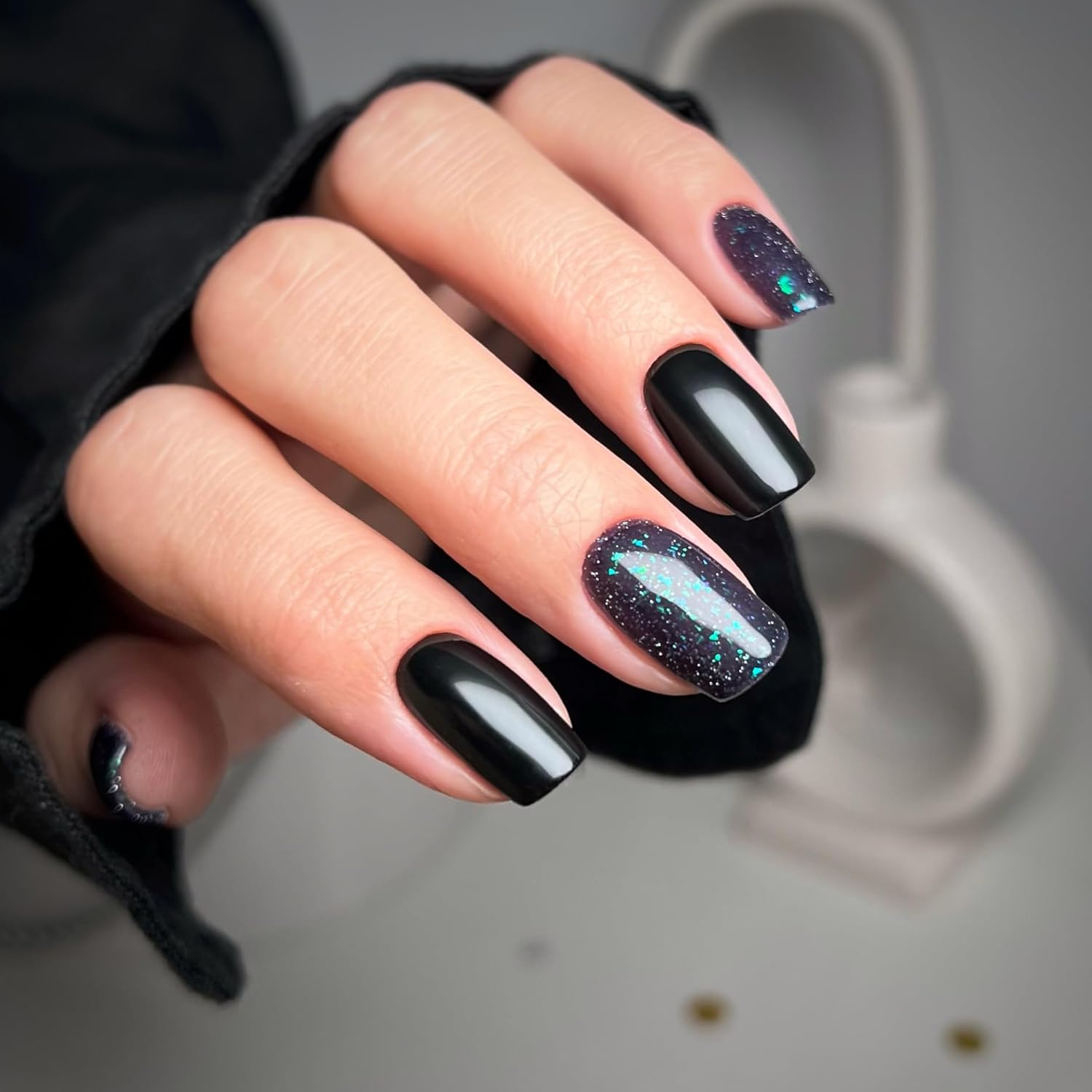 Semilac UV Nail Polish 300 Perfect Black 7 Ml Collection Super Cover - 009 Baby Girl image number 7