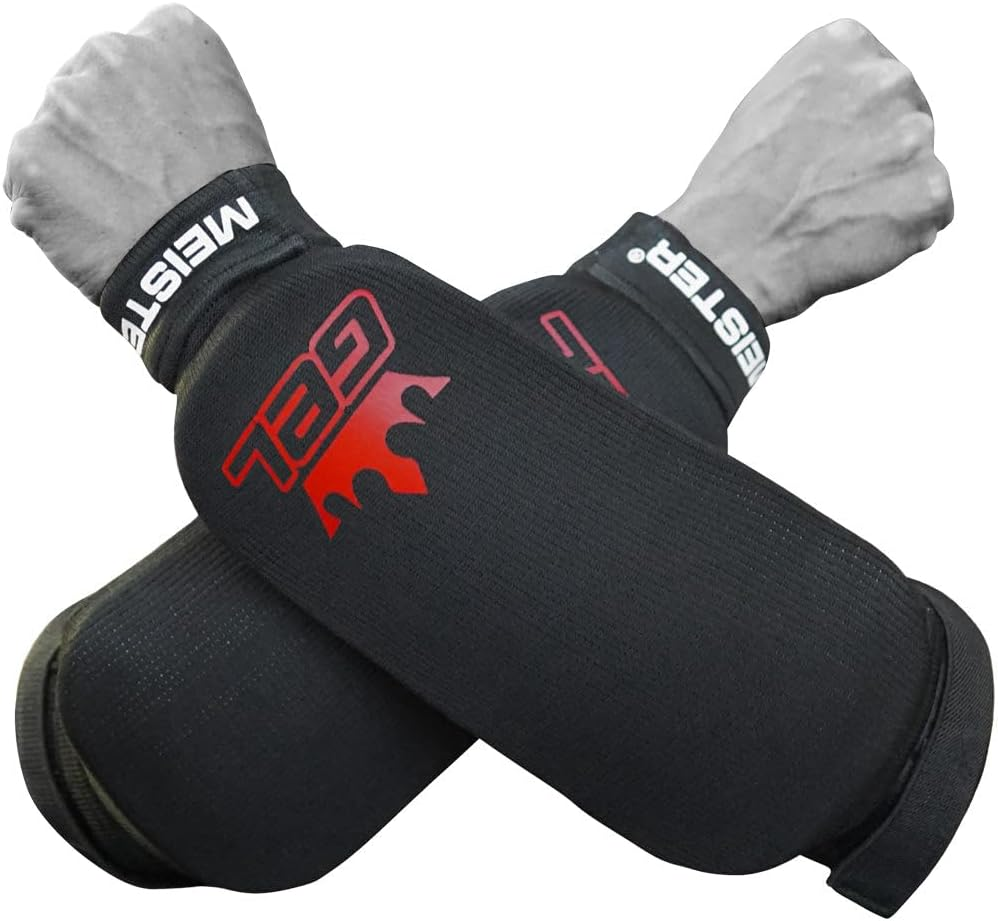 Meister MMA Elastic Cloth Forearm Guards W/Integrated Gel Padding (Pair) image number 2
