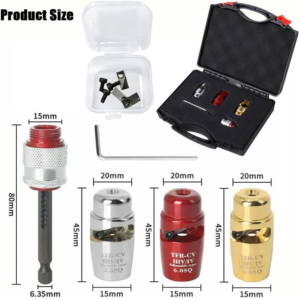 Aymxclswire Stripping and Twisting Tool, Electric Wire Stripper Professional Electrician Tool Set Portable Wire Nut Twister for Power Drill, Cable Quick Stripping and Connector image number 5