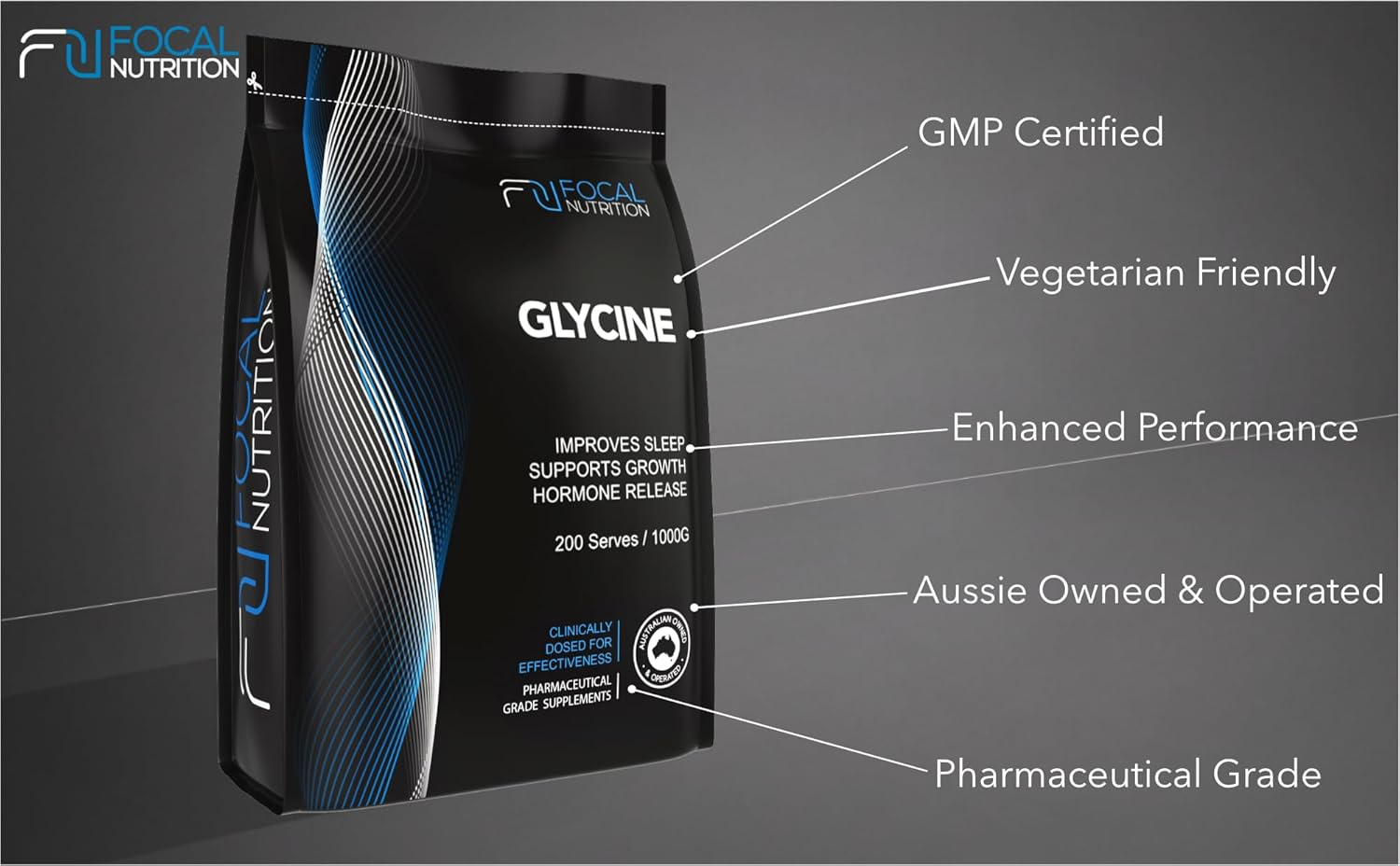 FOCAL NUTRITION GLYCINE POWDER 1Kg *Pharmaceutical Grade*&hellip; image number 1