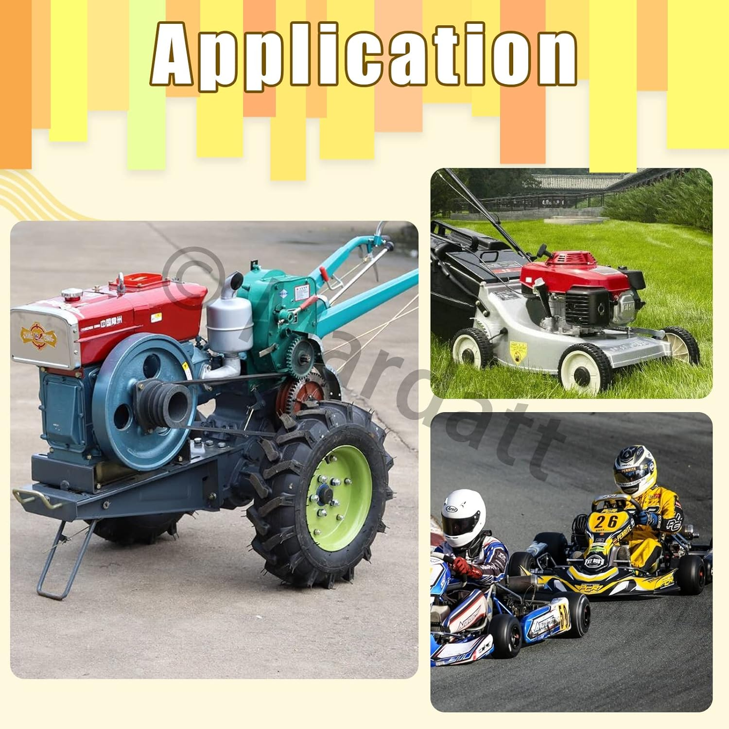 15PCS 1/4&rdquo; Fuel Line Set Includes 1/4 Inch 6.5 Feet Fuel Line, Gas Inline Fuel Filters and Hose Clamps for Automotive Boat Marine Small Engines image number 2