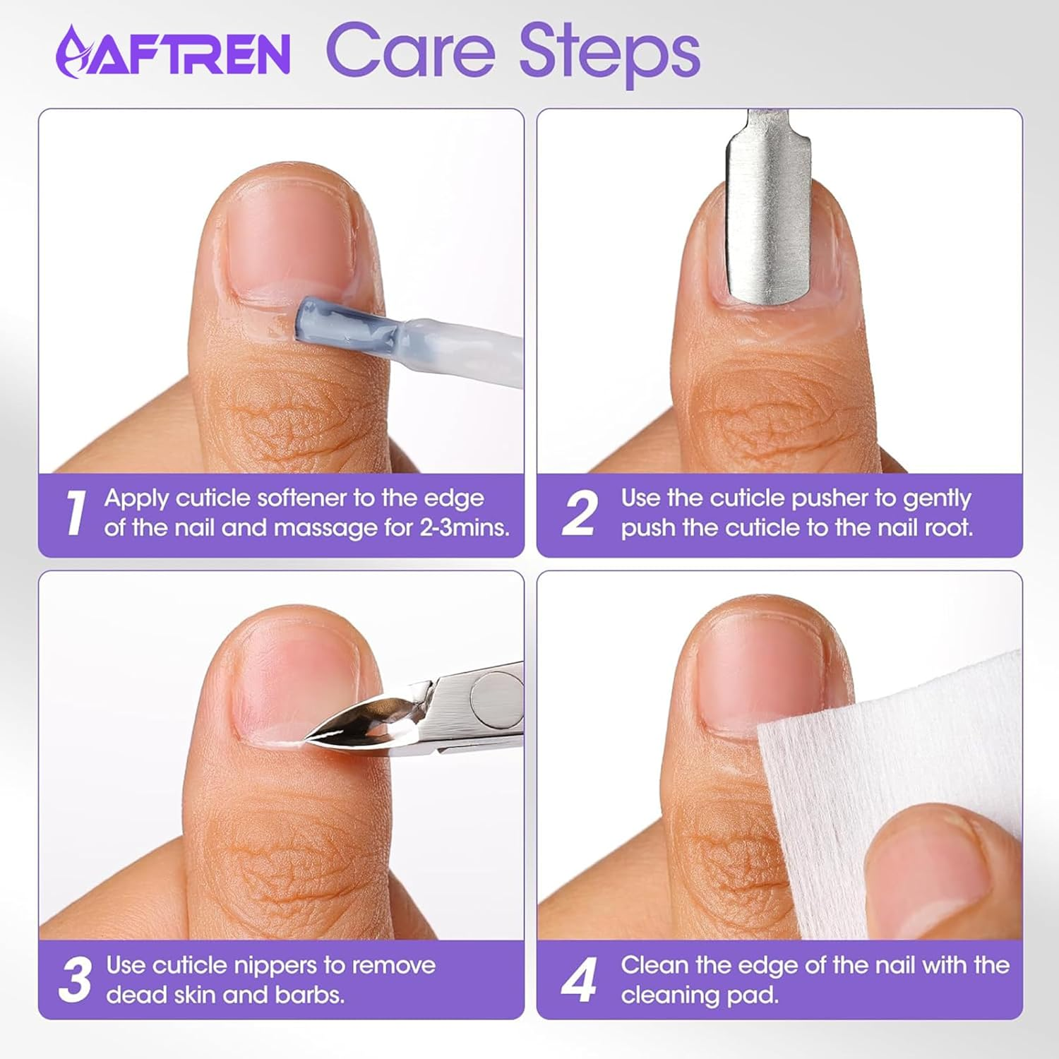 Cuticle Scissors 16 Jaws Professional Cuticle Nail Clippers Cuticle Nippers Sharp Blades Double Spring Stainless Steel Cuticle Nail Clippers Manicure Tools image number 3