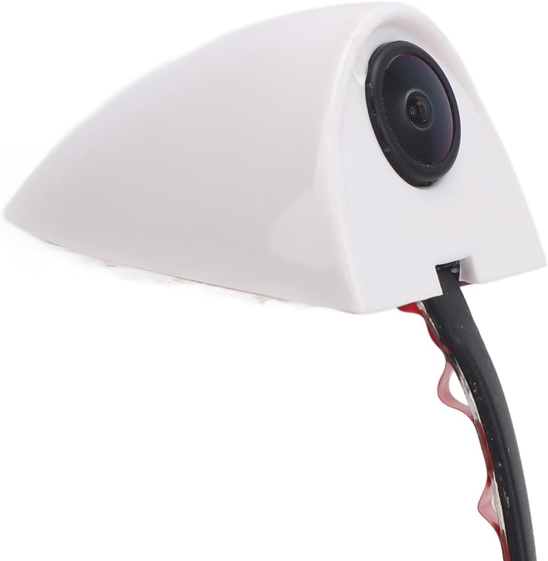 1 Pair Car Side View Camera, Crystal Clear 1280 X 720 720P AHD, Wide Angle Water Proof Design Eliminates Blind Spots for Safer Parking, for Vehicle DC12V (White) - Black image number 3