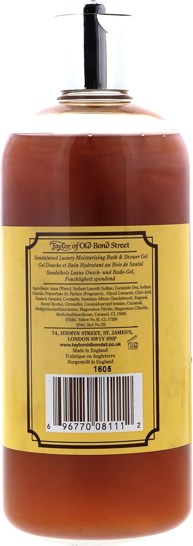 Taylors Sandalwood Bath & Shower Gel 500Ml