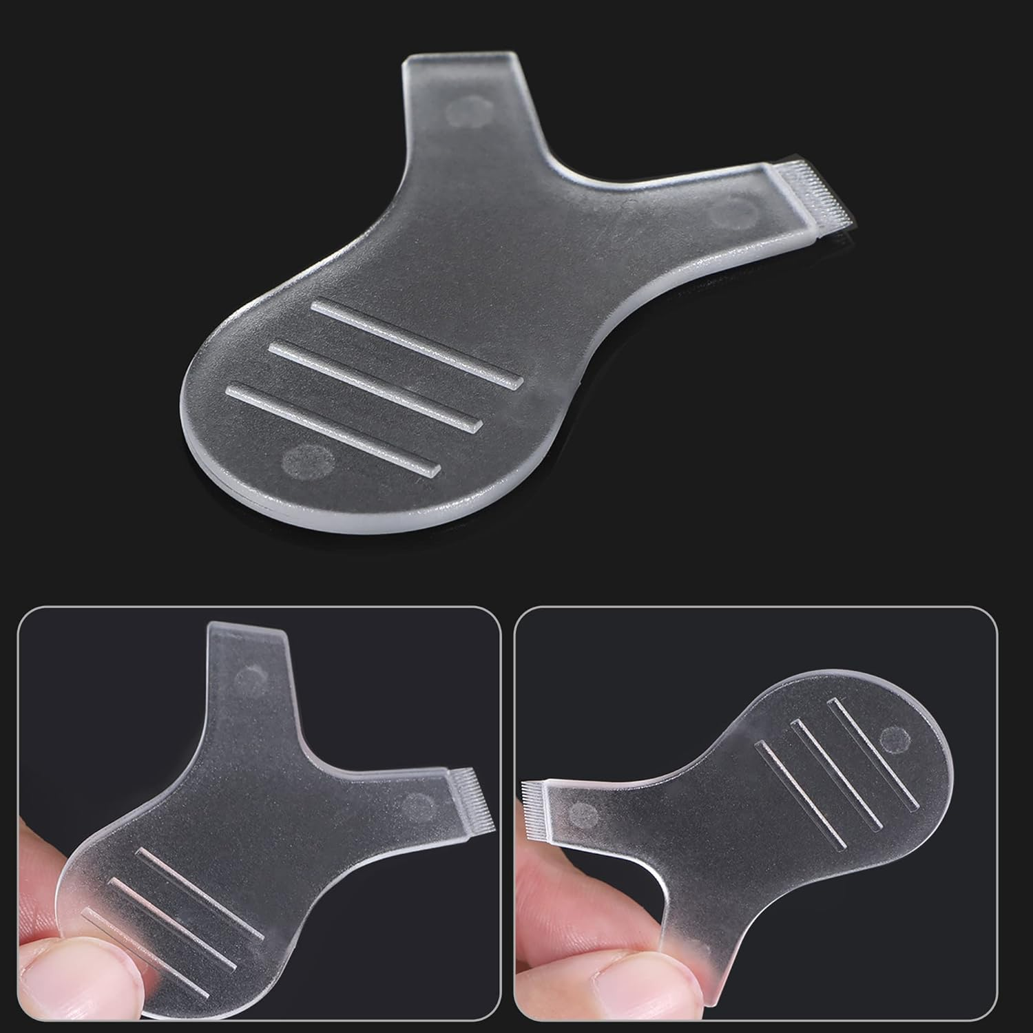 30 Pieces Y Shape Eyelash Brush Perm Lash Lift Brush Silicone Grafting Eyelash Lift Brush for Eyelash Extension Makeup Tool - Clear Color image number 4