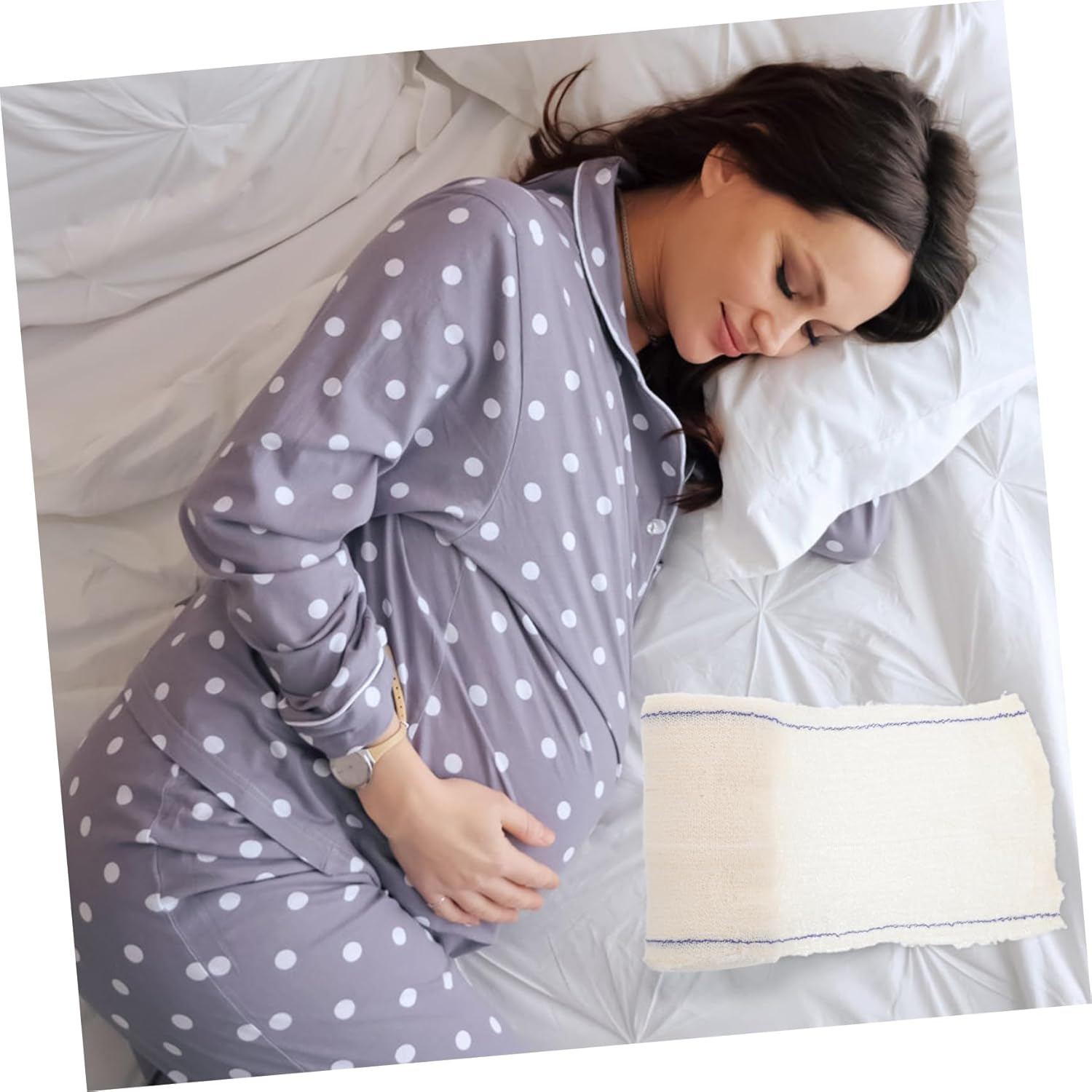 WOONEKY Postpartum Abdominal Chest Support Wrap Adjustable Breathable Maternity Belt for and Abdominal Firming Comfortable Wear for Mothers image number 4