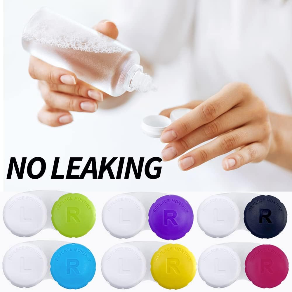 Case for Contact Lens, Travel Daily Use 3 Pack Orange image number 4