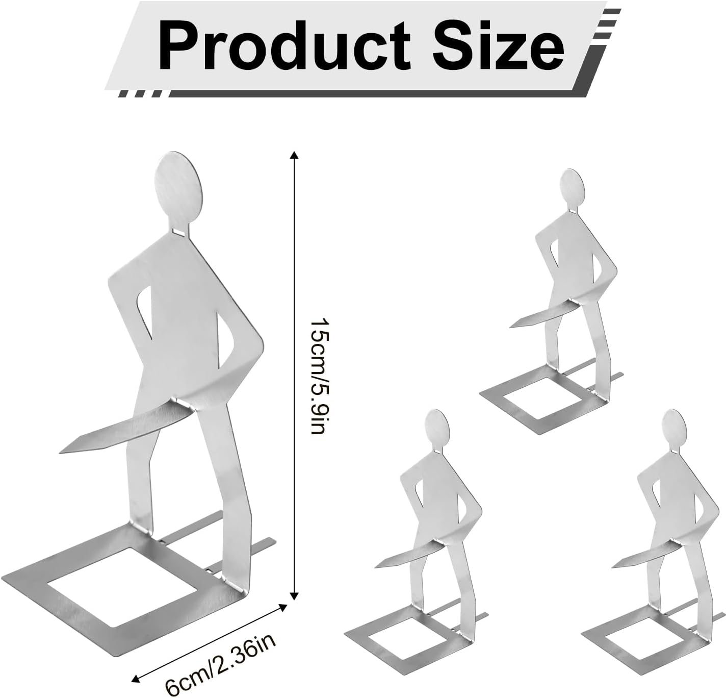 4Pcs Funny BBQ Hot Dog Holder, Stainless Steel Man Shape Sausage Roasters Stand Sticks Portable Novelty Barbecue Grill Accessories for Camping Outdoor Picnic Kitchen image number 1