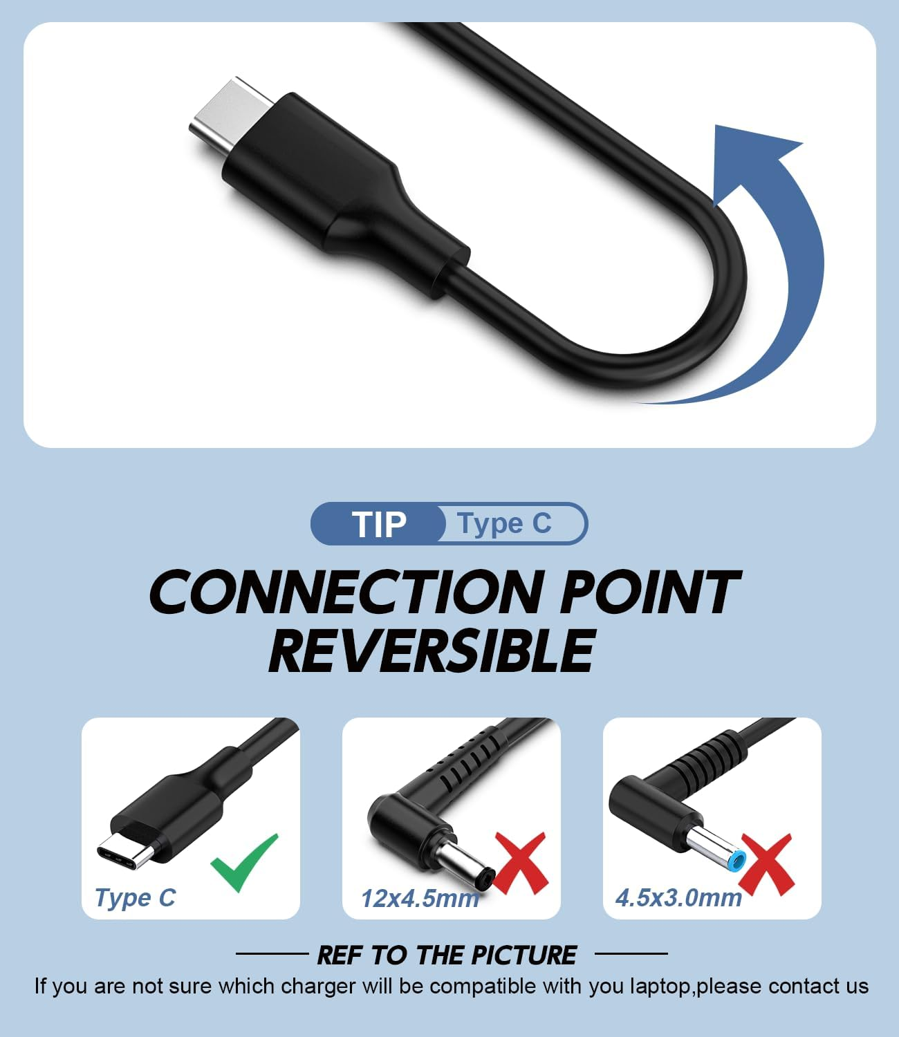Shefor 65W USB C Laptop Charger Adapter Compatible with Lenovo Thinkpad X1 Carbon T14 T480 T490 T580 T590 E580 E585 E590 E595 Yoga C740 720 730 720-13Ikb 730-13Ikb 910 Type C AC Power Adapter Cord image number 4