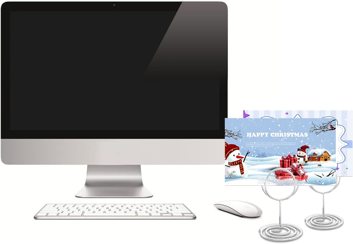 40PCS Table Number Holders, Place Cards Holder, Mini Food Labels Menu Holder, Photo Holders, Idea for Centerpieces, Wedding, Birthday, Party Decoration (Silver) image number 3