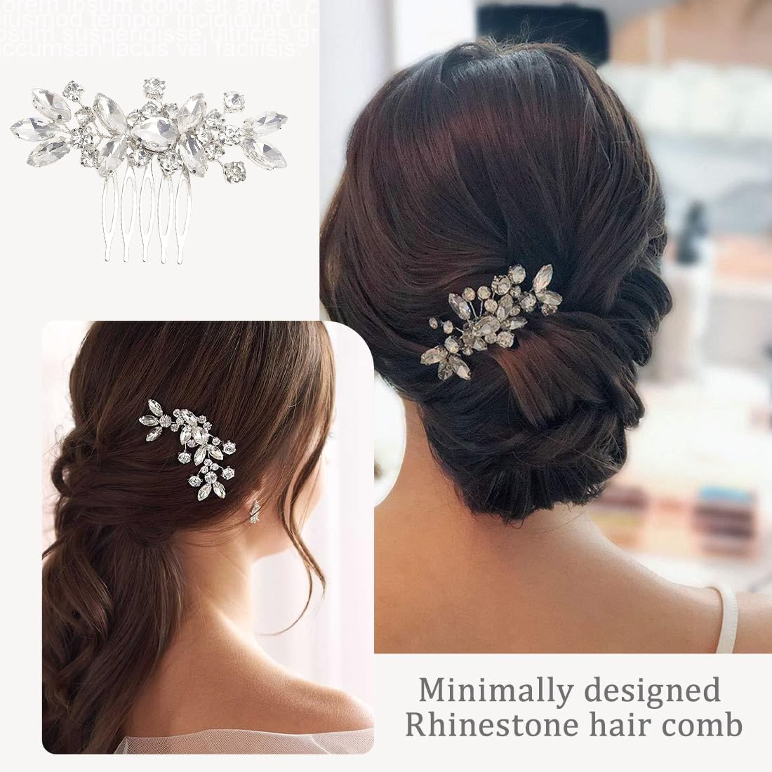 Bridal Wedding Hair Comb Crystal Hair Accessories, Crystal Bridal Headpiece, Bridal Hair Accessories for Women and Girls