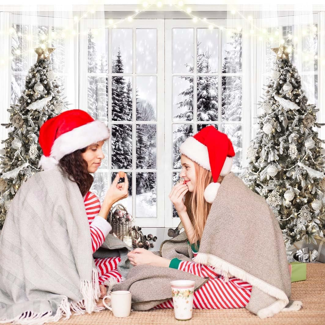 White Christmas Backdrops for Photography Christmas Background Winter Backdrop Cartel De Navidad Para Fotos 10X10FT F107 image number 1